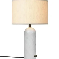 Gravity Table Lamp Small, Black Marble / Canvas