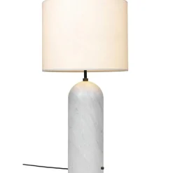 Gravity XL Floor Lamp Low, White Marble / White
