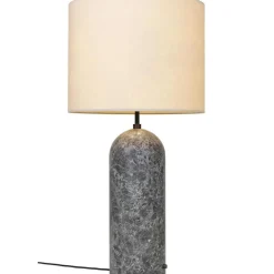 Gravity XL Floor Lamp Low, White Marble / White