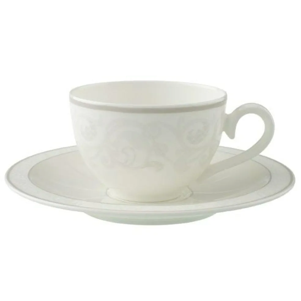 Gray Pearl Coffee/tea cup & saucer