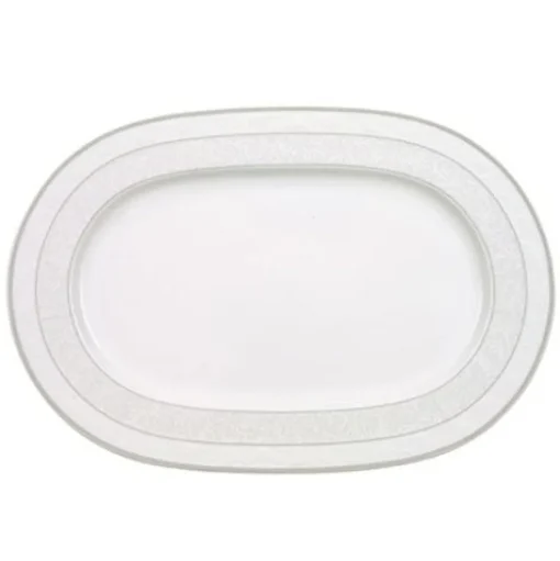 Gray Pearl Oval Platter, 35 cm