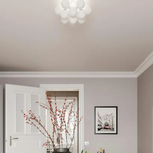 Gross Ceiling Lamp, Amber/Metal
