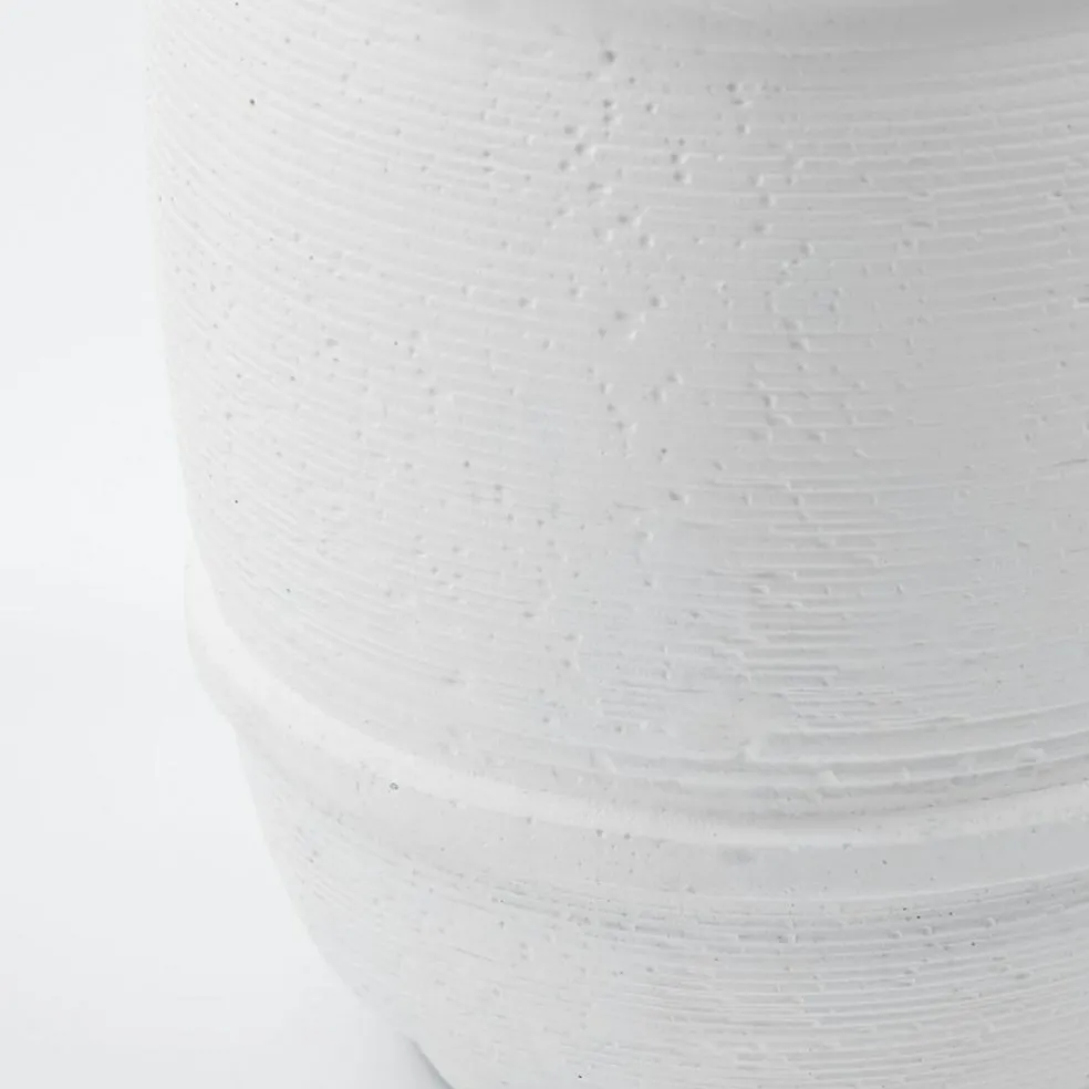 Ground Pot White, Ø14 cm H16 cm