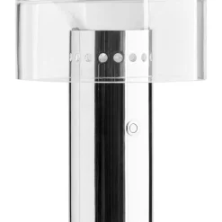 Halo Table Lamp Portable, Chrome / Clear