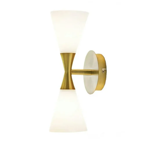 Harlekin Duo Wall Lamp, Chromium/White