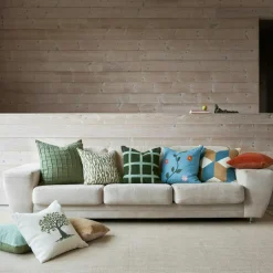 Hawa Cushion Cover 50x50 cm, Heaven Blue / Khaki