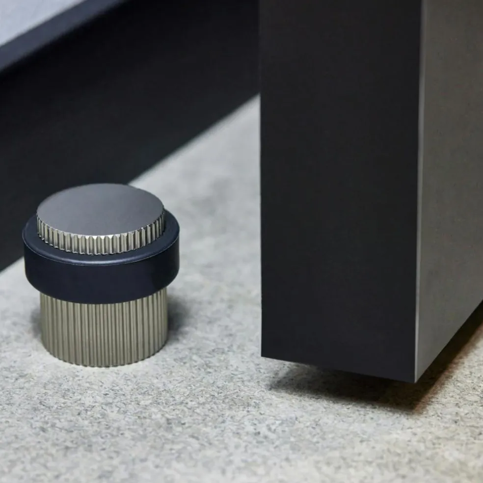 Helix Stripe Door Stop, Antique bronze