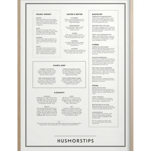 Housewife Tips Poster, 50x70 cm