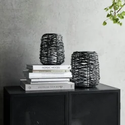Hurricane Upto Candle Holder Black 23.5 cm
