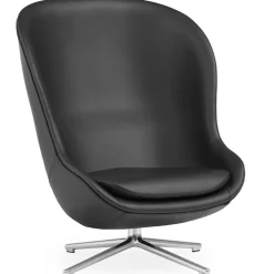 Hyg Armchair High With Tilt Function, Leather / Aluminium