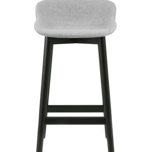 Hyg Bar Stool 75 cm, Dark Grey / Black Oak