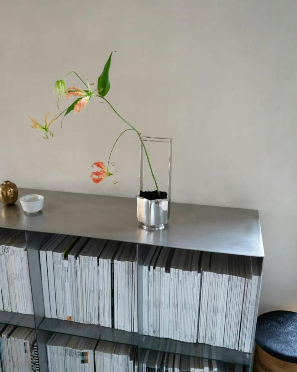 Ikebana Vase, Brass