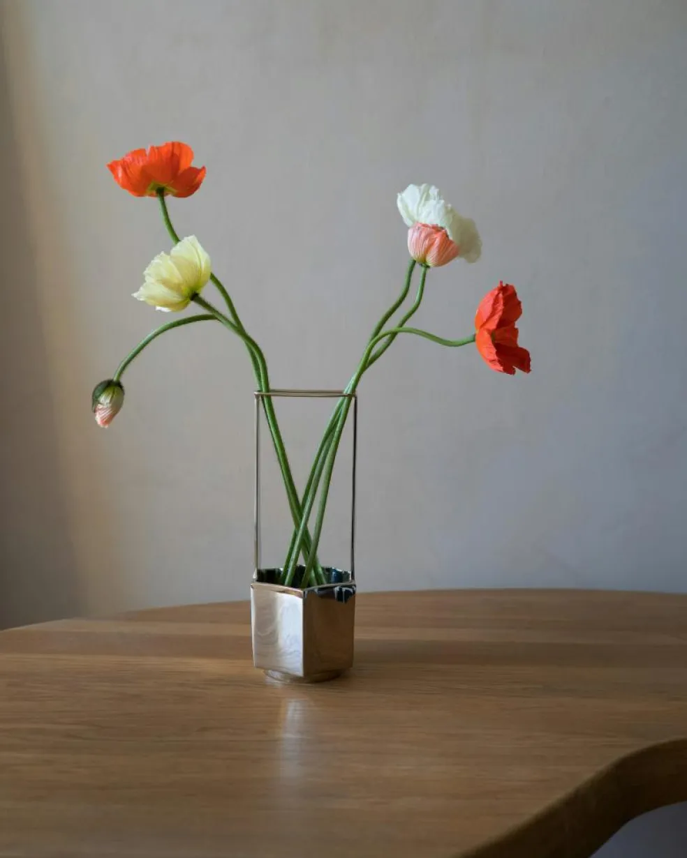 Ikebana Vase, Brass