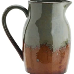 Jug Stoneware Brown / Petrol