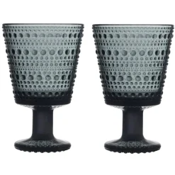 Kastehelmi Drinking Glasses 2-pack, Dark Grey