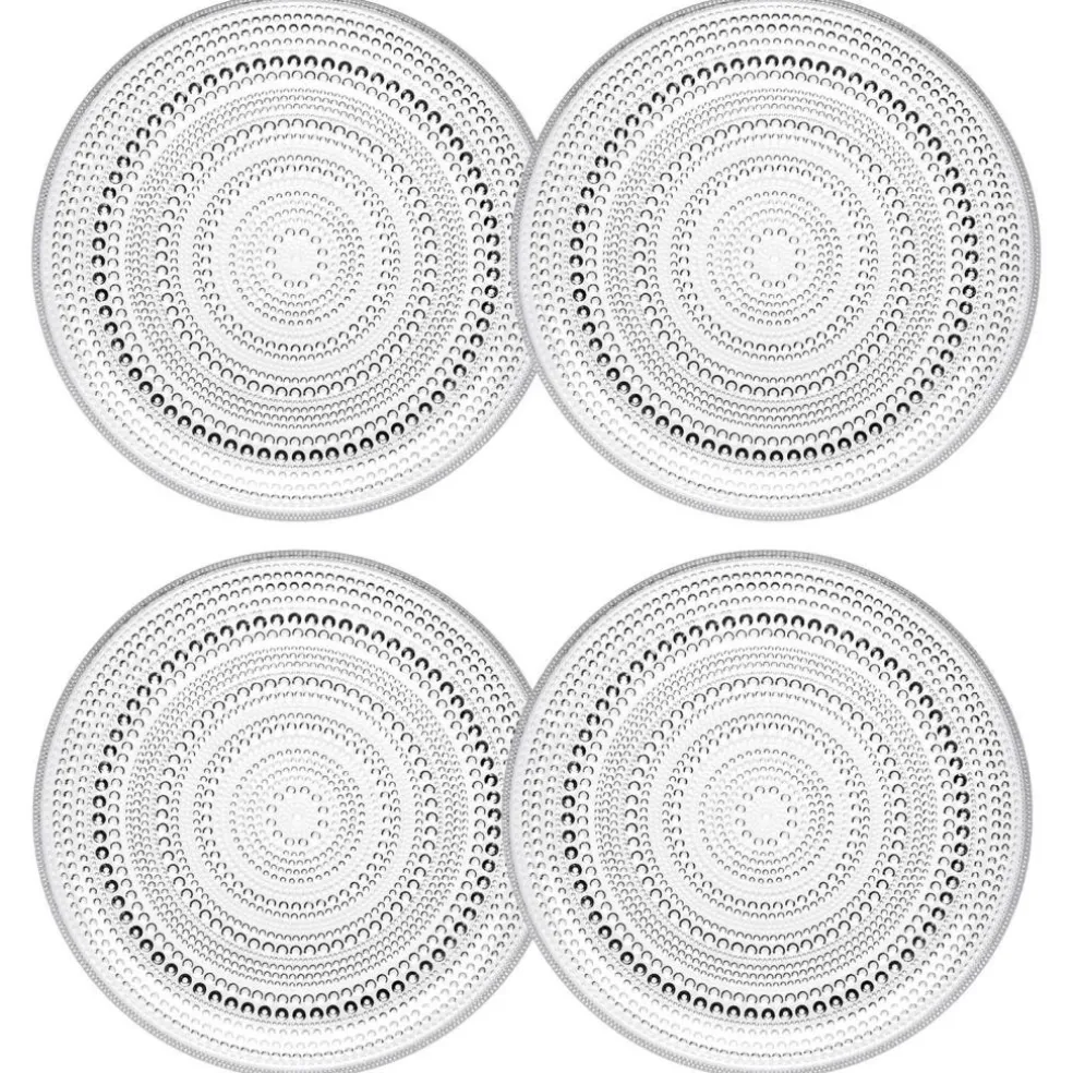 Kastehelmi Plate Clear 24,8 cm, 4 Pcs