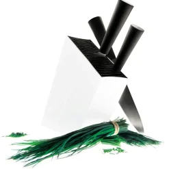 Knife Block Angled, Black