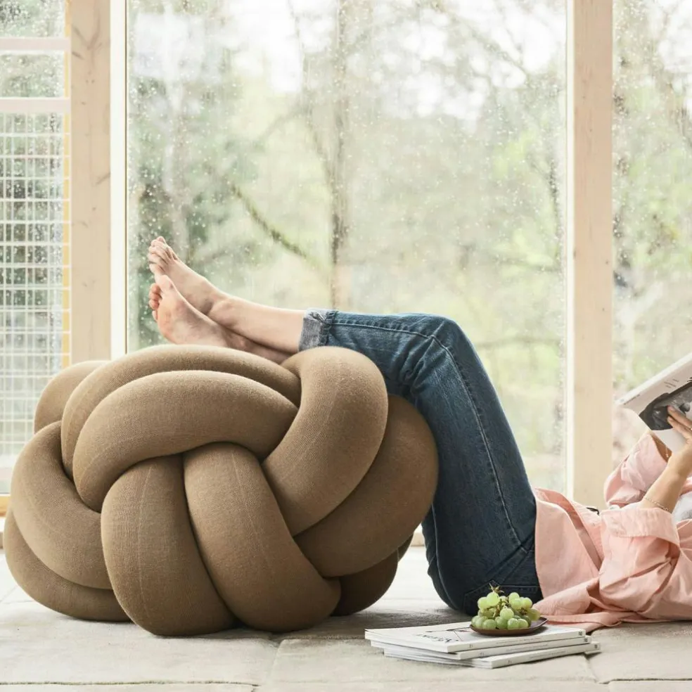 Knot Cushion XL, Yellow