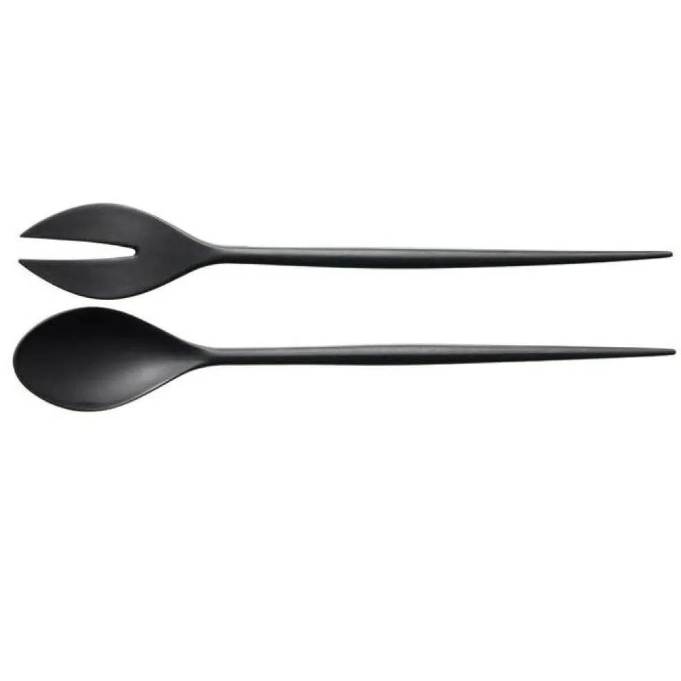 Krenit Salad Cutlery Black