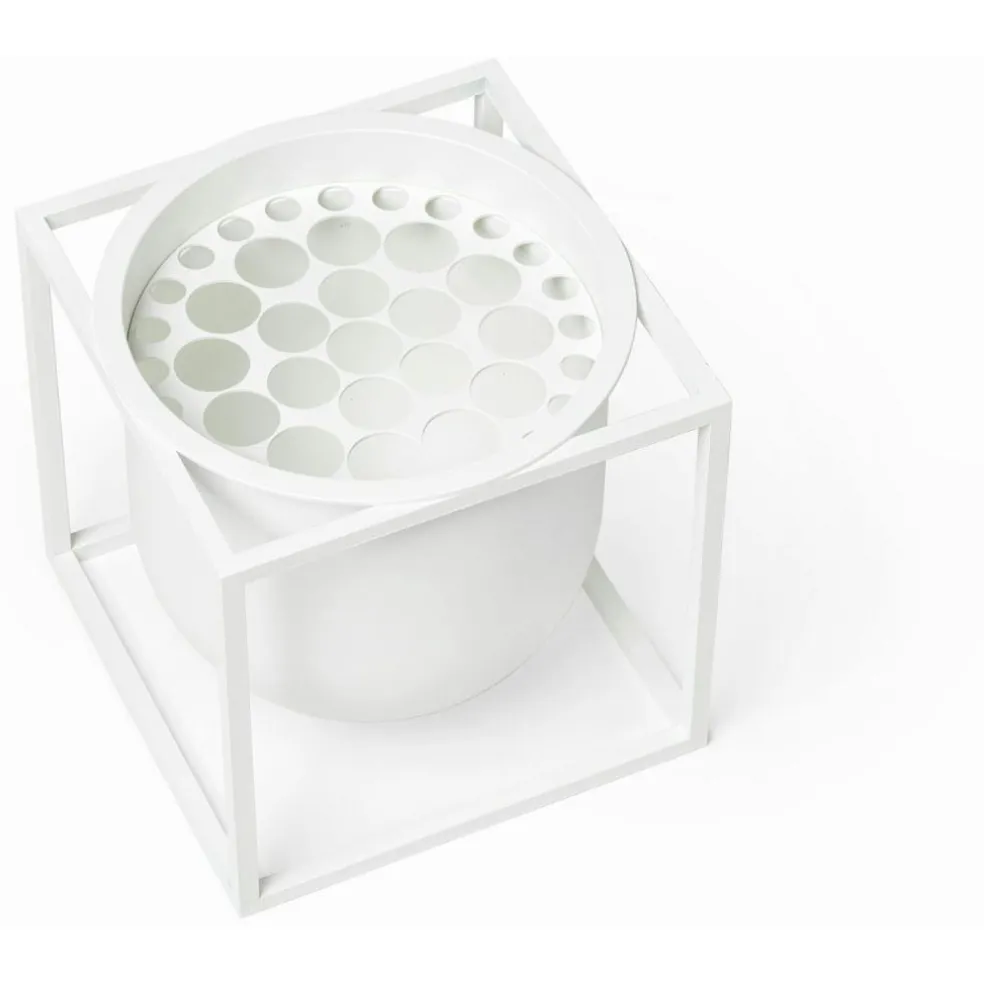 Kubus Flower Pot 14, white