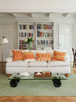 Kumar Cushion Cover 50x50 cm, Apricot Orange / Khaki