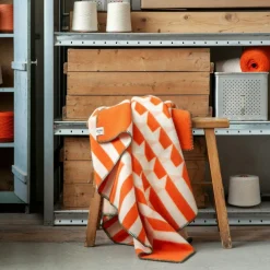Kvam Wool Plaid 135x200 cm, Orange