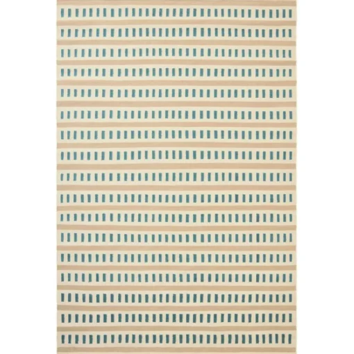 Ladakh Wool Rug 180x270 cm, Sky Blue / Light Beige