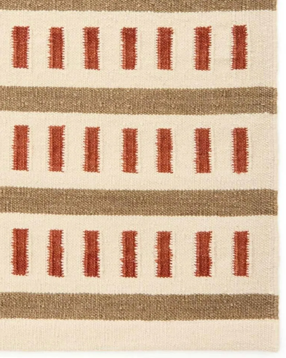 Ladakh Wool Rug 180x270 cm, Sky Blue / Light Beige