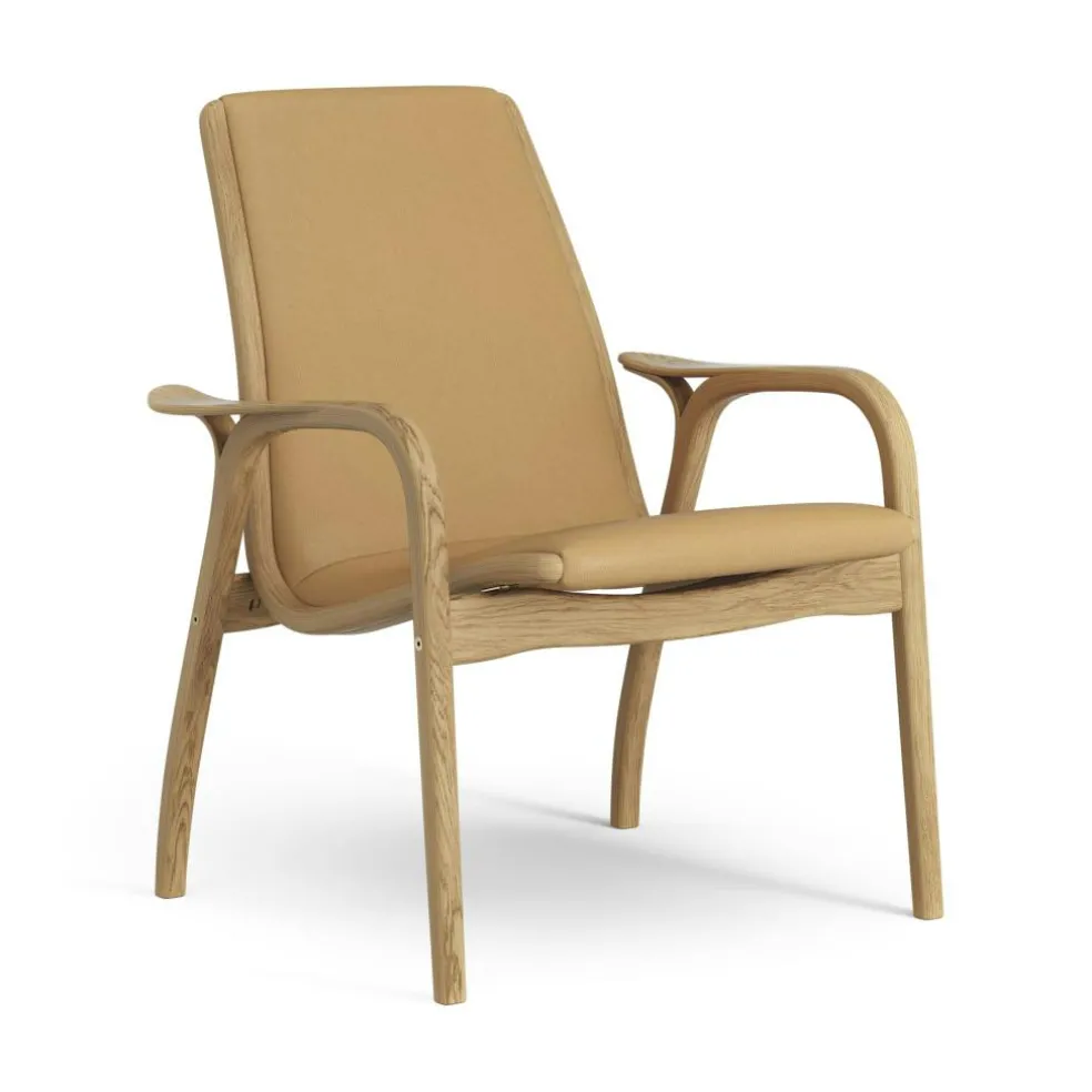 Laminett Armchair Leather, Lacquered Walnut / Black