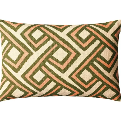 Lanka Cushion Cover 40x60 cm, Cactus Green / Rose
