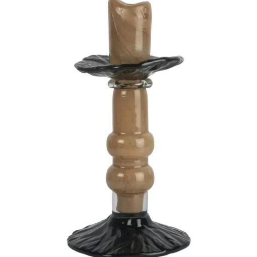 Lara Candlestick 32 cm, Blue / Minty Green