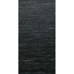 Leather Rug 140x200 cm, Dark Grey