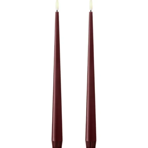 Led Candles 2-pack 40 cm, Deep Wine