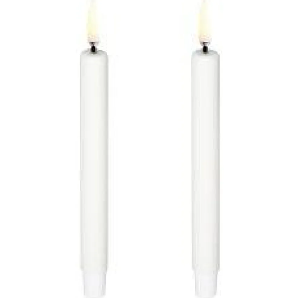 LED Mini Taper Candle Nordic White 2-pack, 1,3 x 13,8 cm
