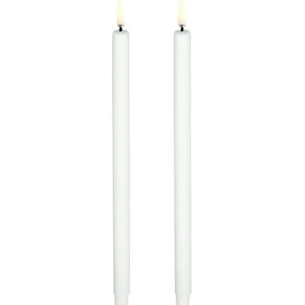 LED Mini Taper Candle Nordic White 2-pack, 1,3 x 13,8 cm