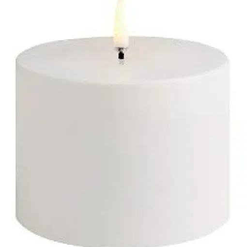 LED Pillar Candle Outdoor White, 10,1 x 7,8 cm