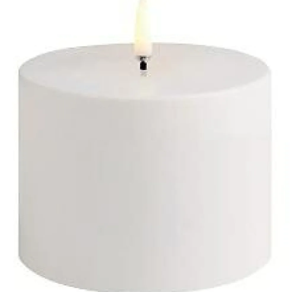 LED Pillar Candle Outdoor White, 10,1 x 7,8 cm