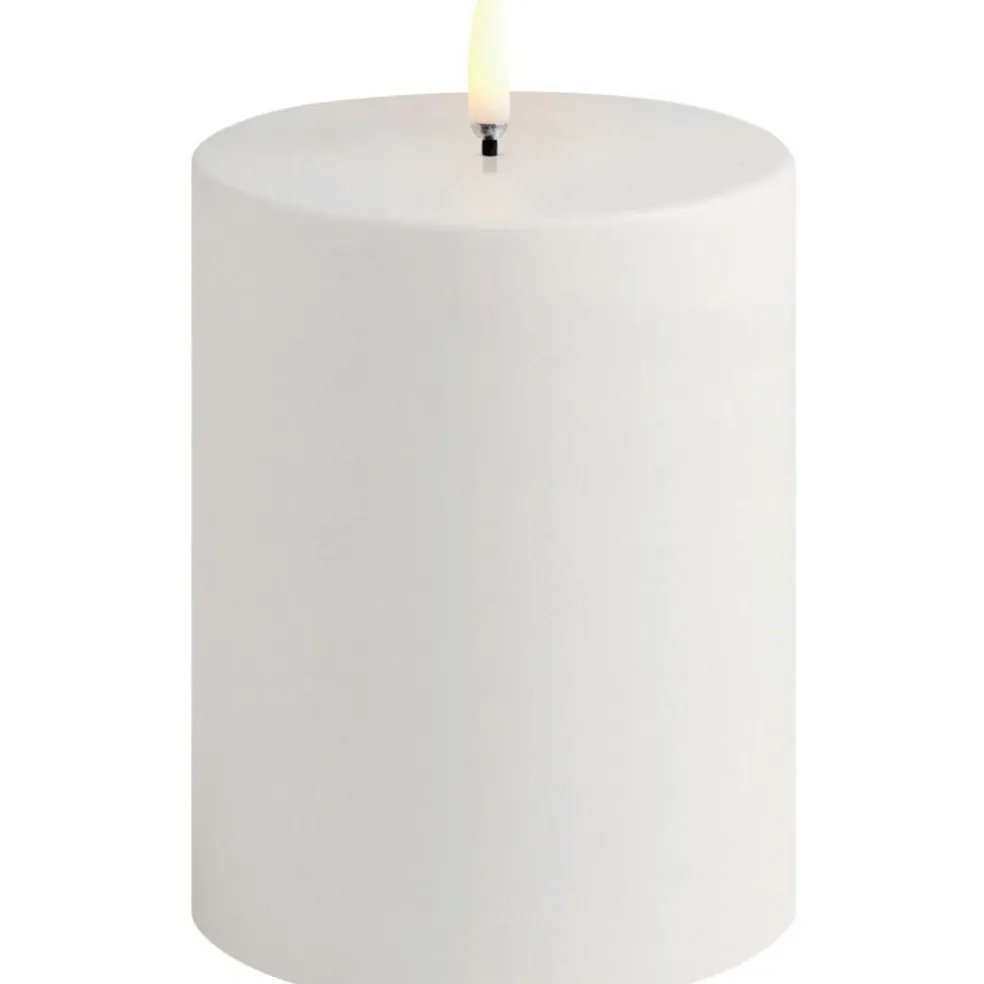 LED Pillar Candle Outdoor White, 10,1 x 7,8 cm