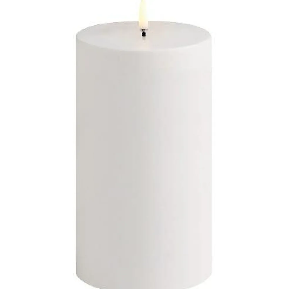 LED Pillar Candle Outdoor White, 10,1 x 7,8 cm