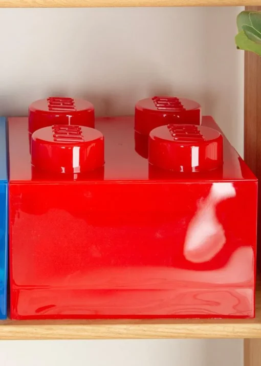 LEGO® Brick Storage Box Translucent 4 Knobs, Glitter Translucent