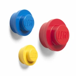 LEGO® Wall Hooks 3-pack, Blue / Red / Yellow