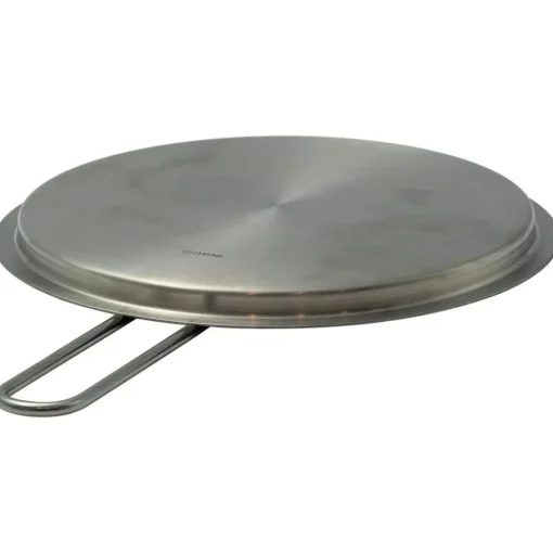 Lid With Handle Brushed Steel, 13 cm