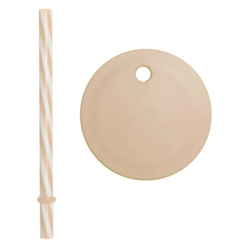 Lid With Straw For Kids Coloured Eco Drinking Glass, Purple