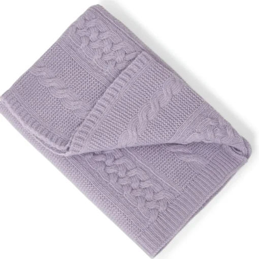 Lilac Blanket Knitted 70x100 cm