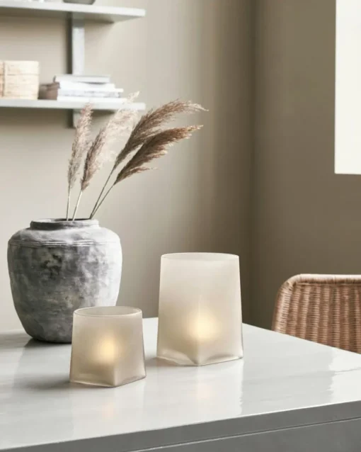 Made Candleholder 20 cm, Light brown