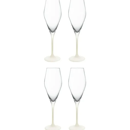Manufacture Rock Champagne Glass 26 cl 4-pack, White