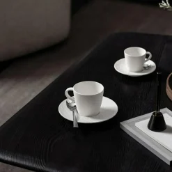 Manufacture Rock Coffee Cup With Saucer, Black