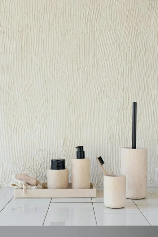 Marble Soap Dispenser Låg, Black Grey