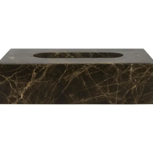 MARBLE Storage Box For Tissues, Brown