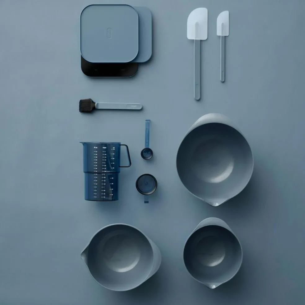 Margrethe Bowls 4 Pieces, Dusty Blue